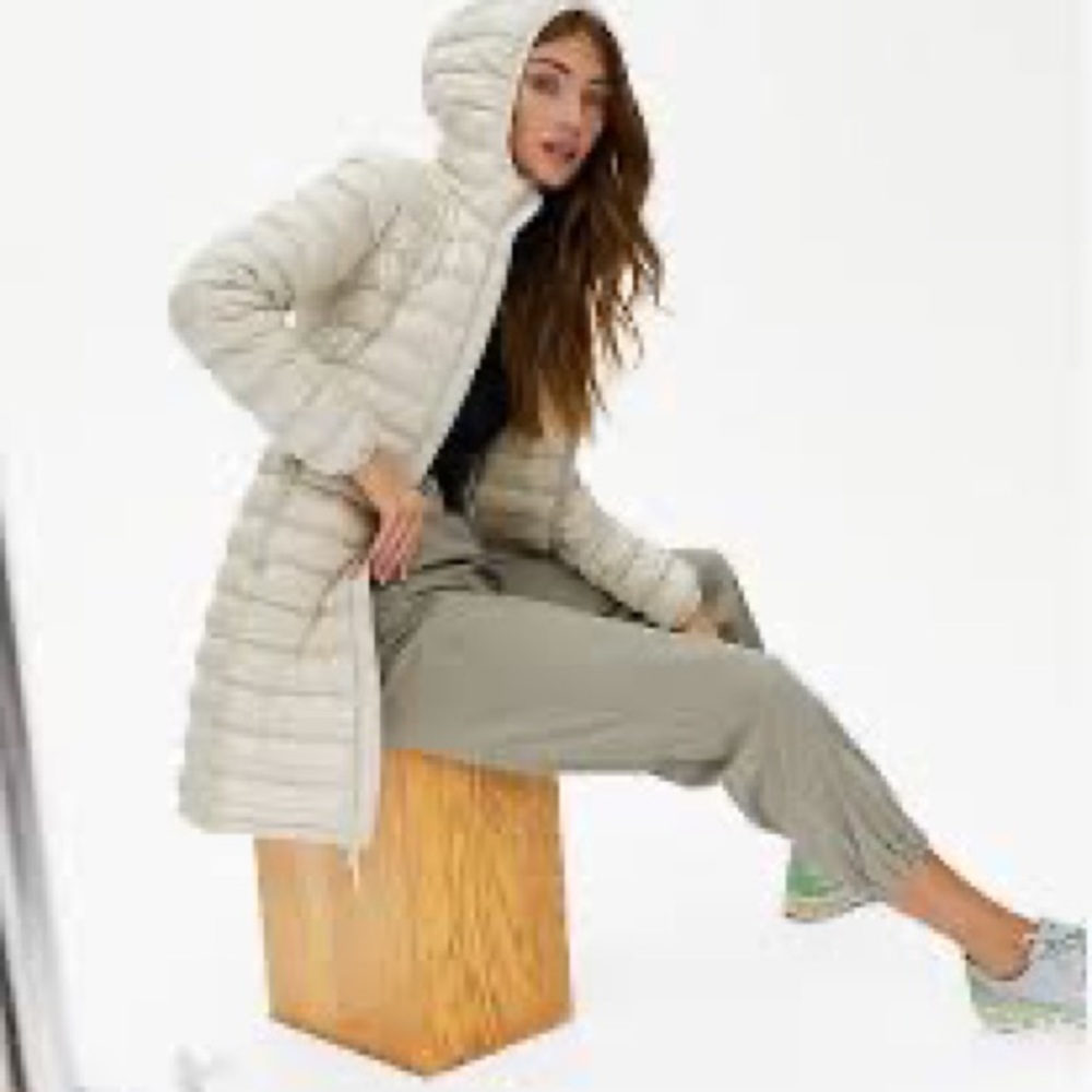 TNA aritzia botanie long puffer coat xxs